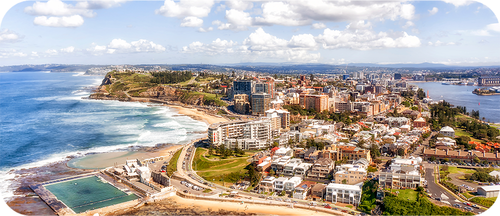 Panorama image of Newcastle CBD